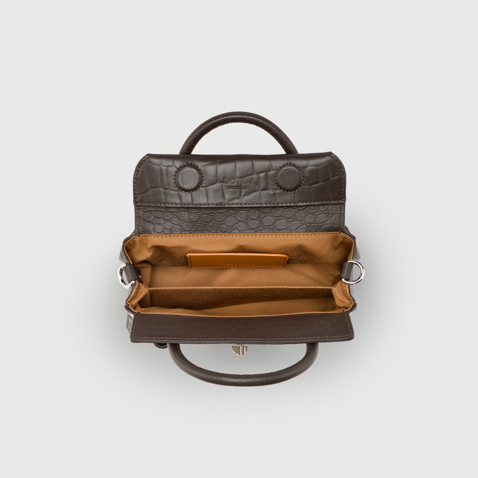 Zanellato Dotta® Baby borsa marrone effetto coccodrillo in pelle