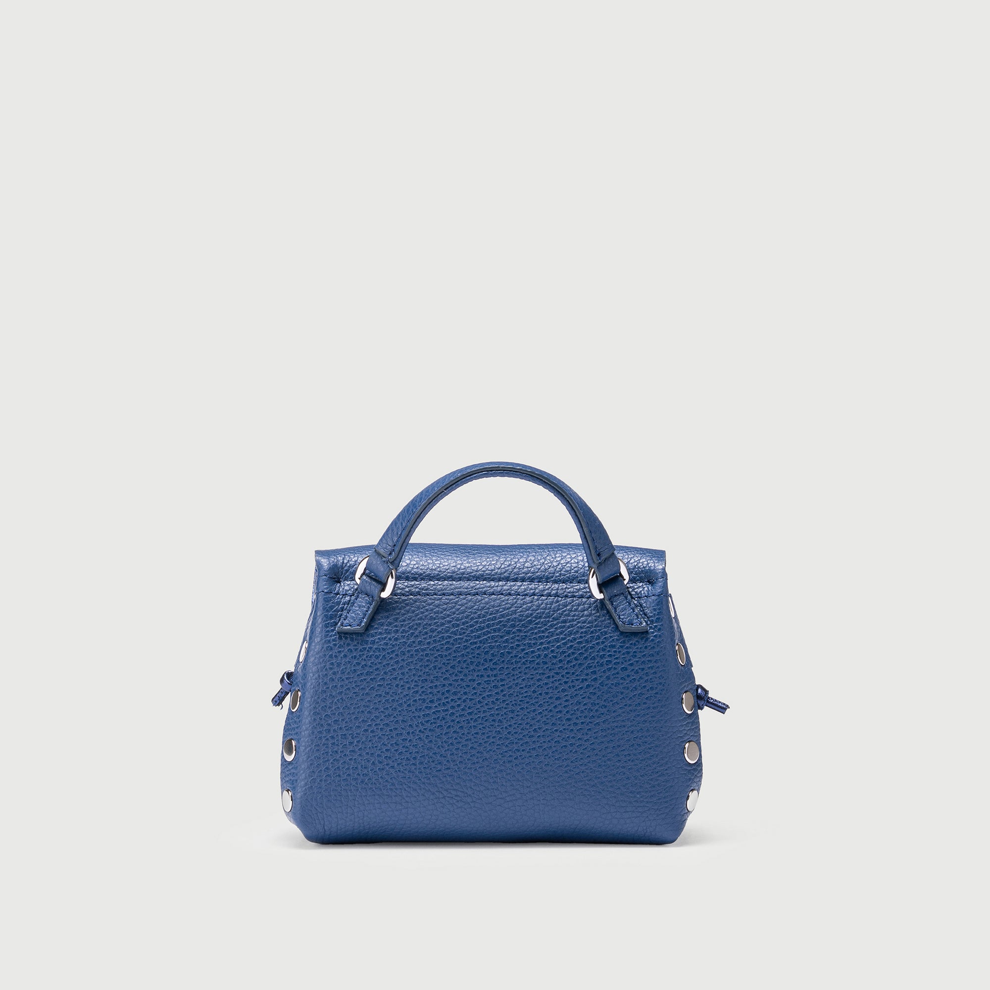 Zanellato Postina® SBABY borsa blu More di Rovo in pelle laminata