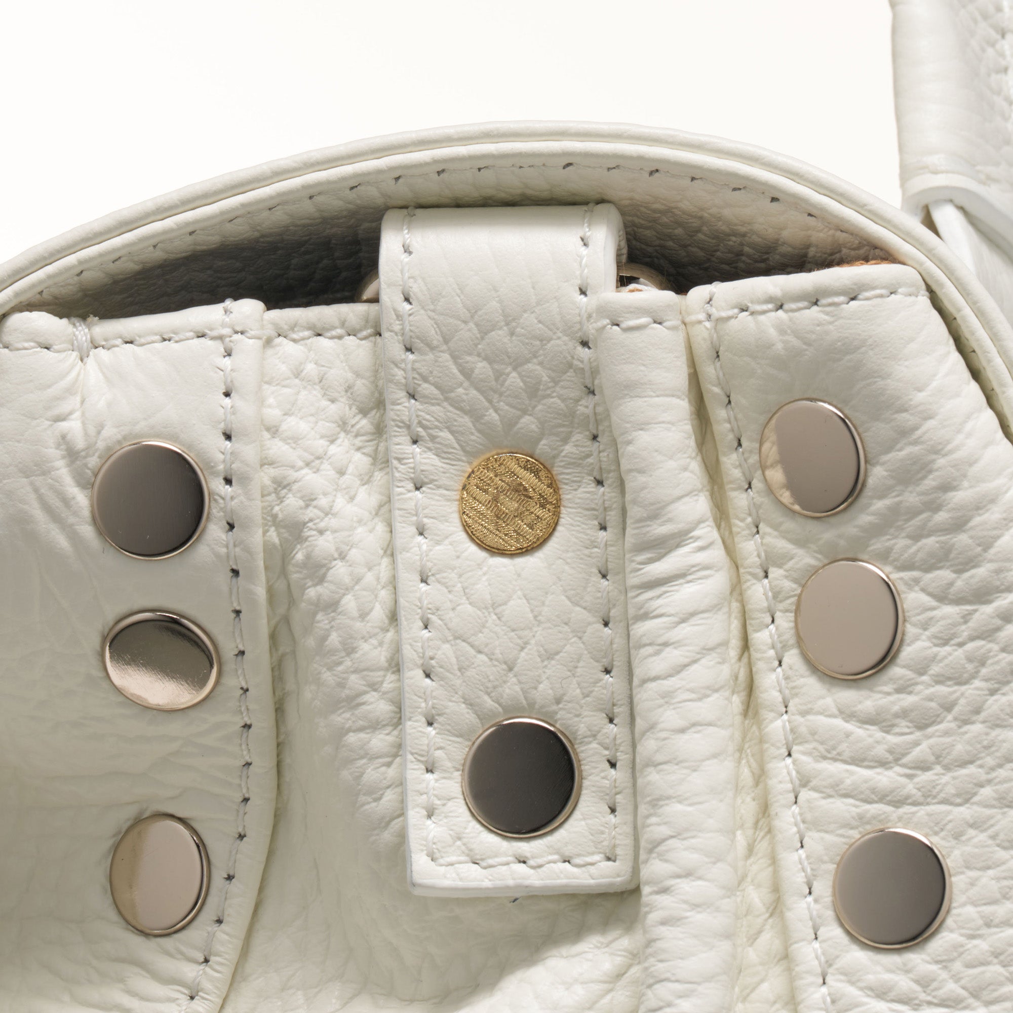 Zanellato Postina® M borsa Bianco Latte in pelle martellata