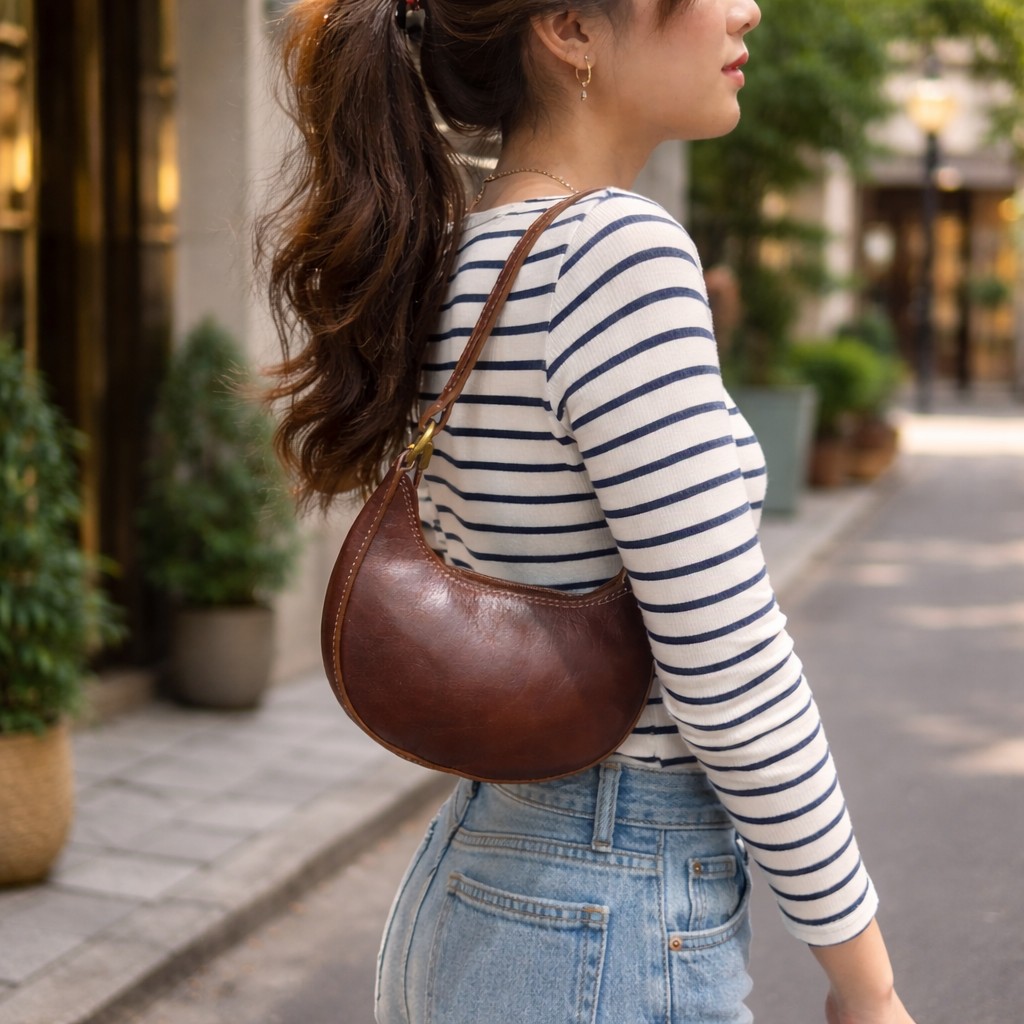 Crazy Lou Sac en cuir 2504 borsa in pelle