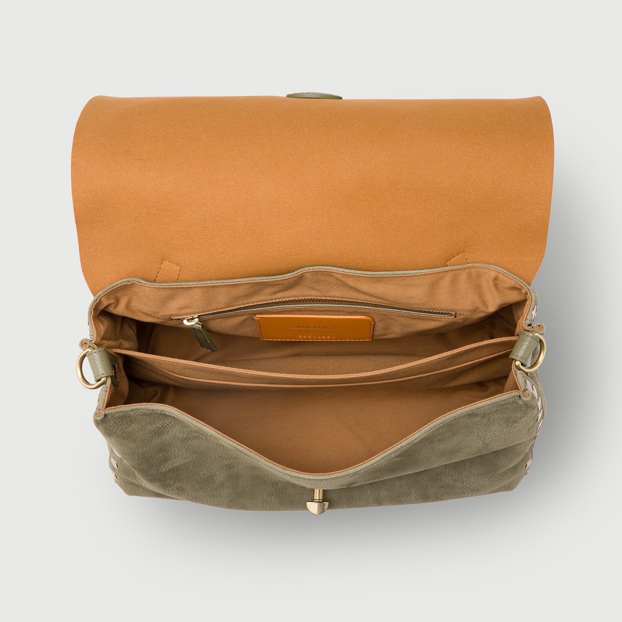Zanellato Postina® M borsa verde Altopiano di Asiago in nabuk