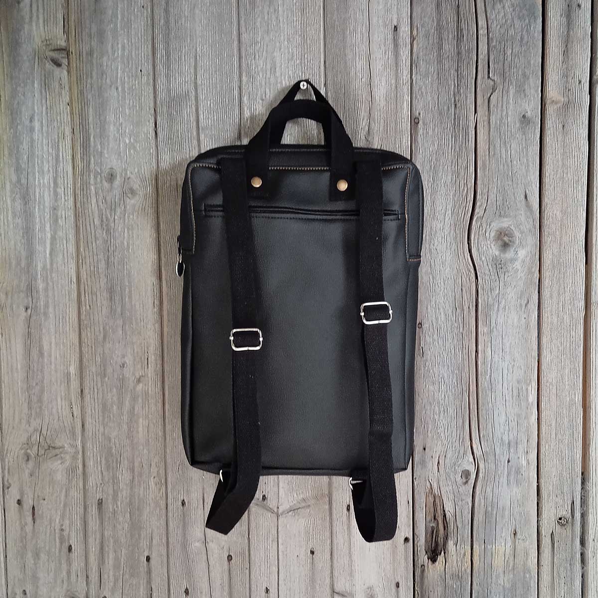 Ricicli Design Borse Ganzo n°01 zaino nero e giallo leggero