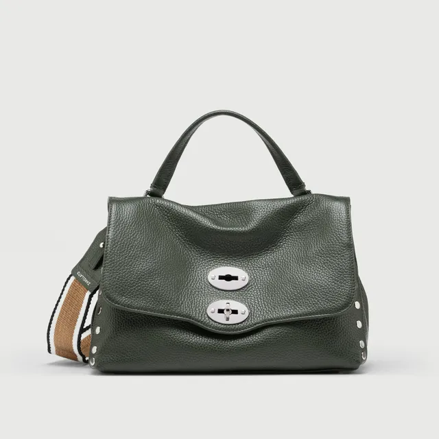 Zanellato Postina® S borsa verde in pelle martellata