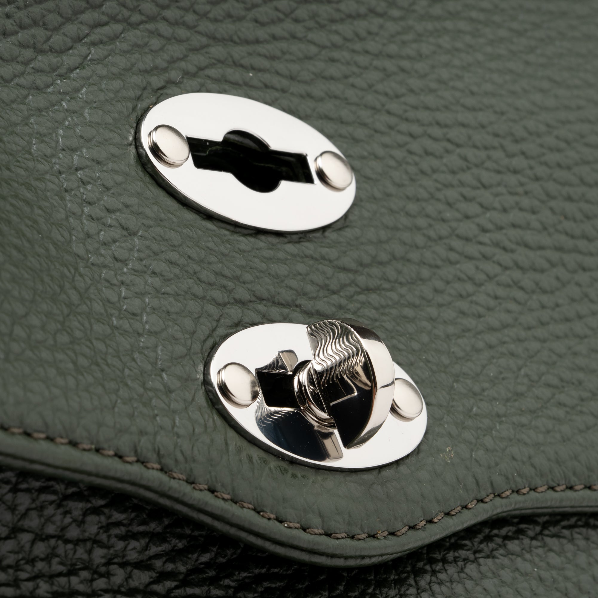 Zanellato Postina® BABY borsa verde Giardino di Boboli in pelle martellata