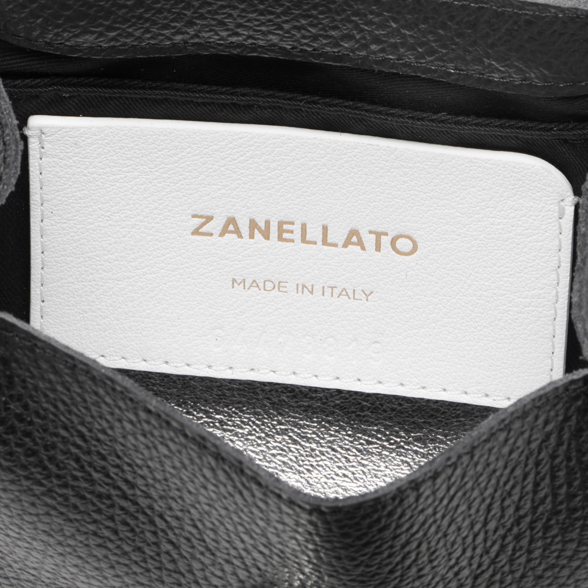 Zanellato Postina® SBABY borsa nera Nero in pelle laminata