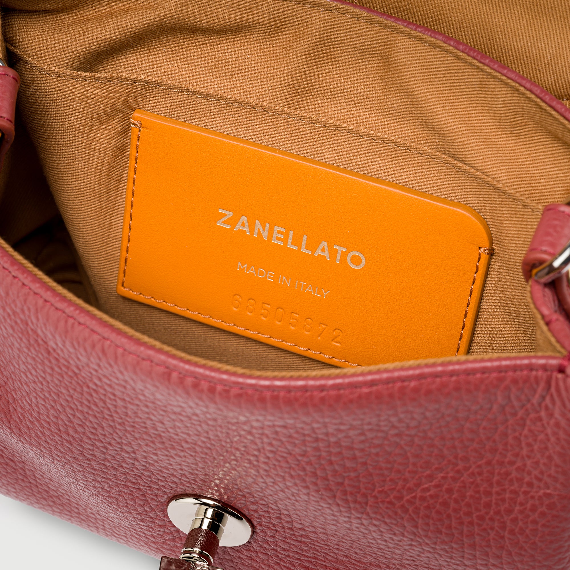 Zanellato Postina® Baby borsa rossa Radicchio pelle martellata