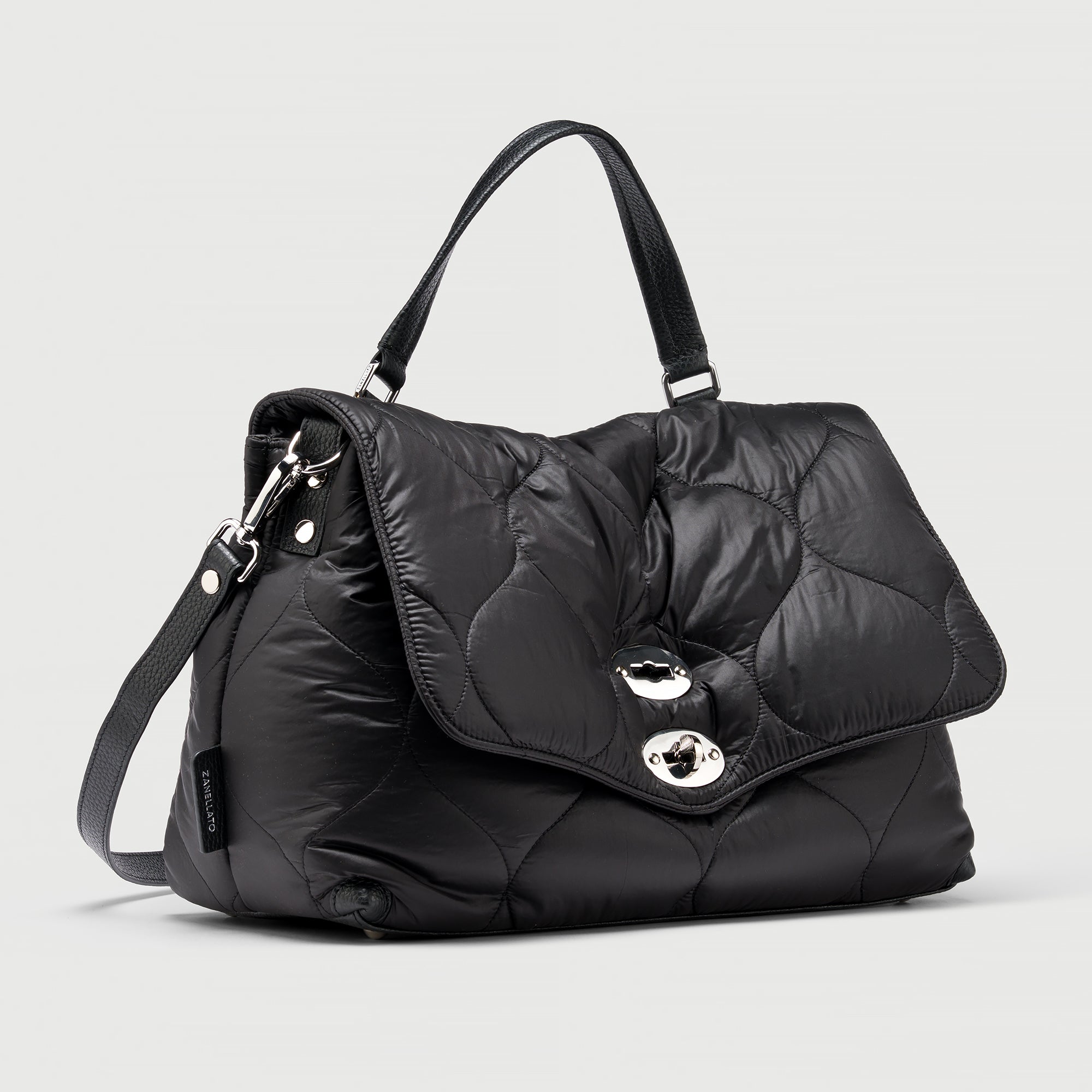 Zanellato Postina® M borsa nera in tessuto tecnico