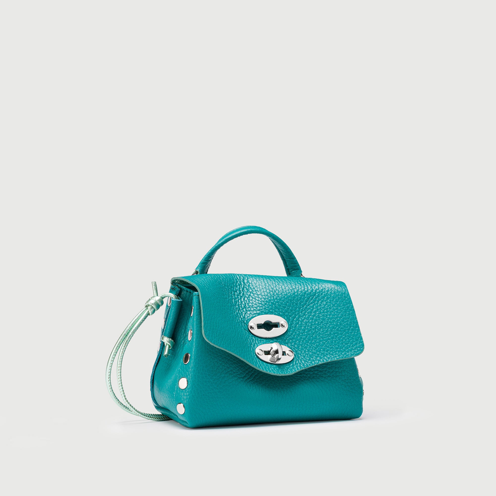 Zanellato Postina® SBABY borsa verde Pesto Genovese in pelle laminata