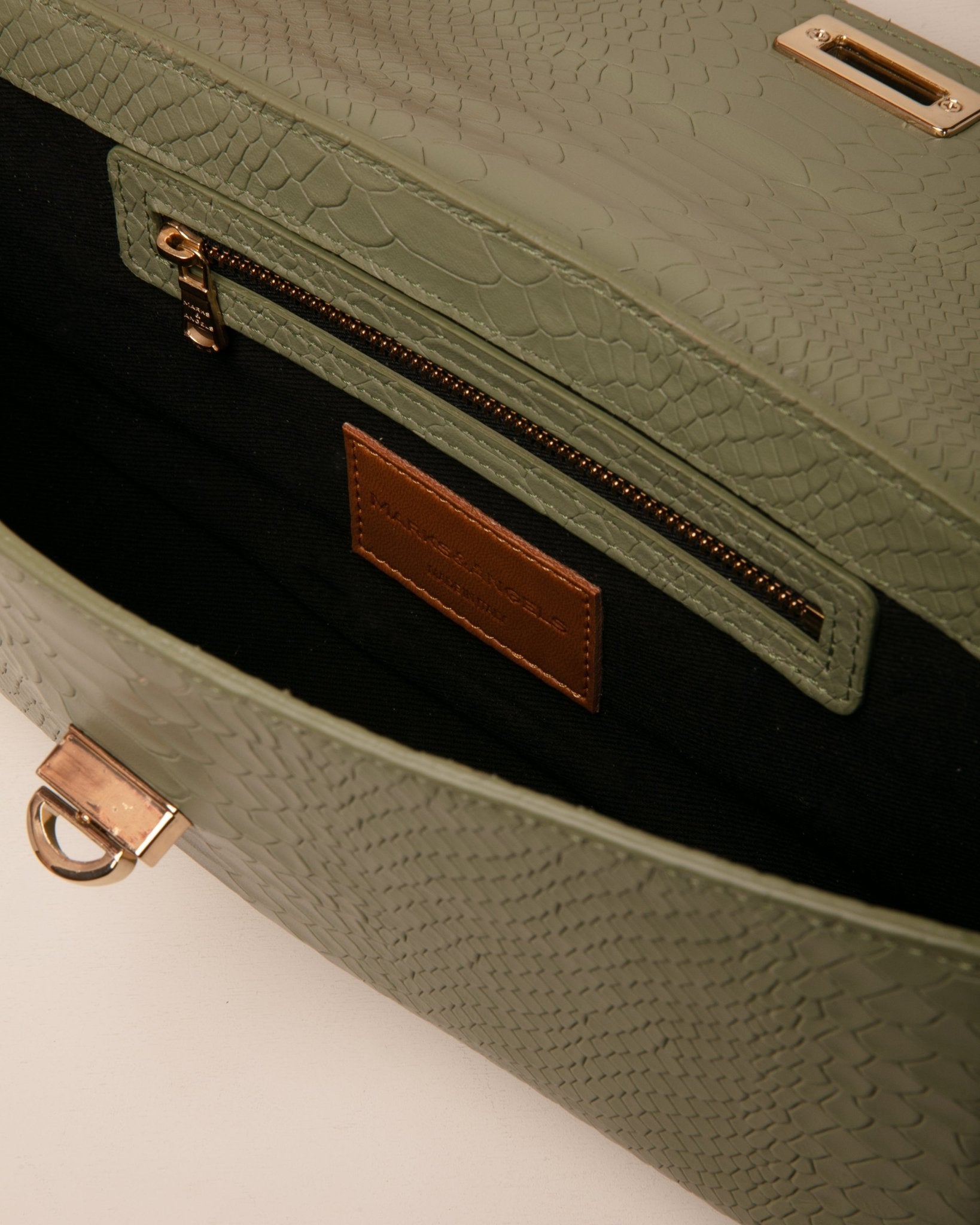 Marks&Angels Borse a Mano Monni Olive borsa a mano in pelle