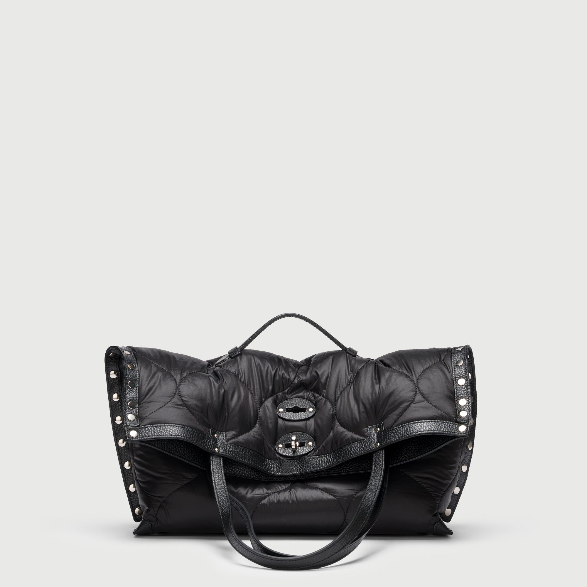 Zanellato A' Spasso® M borsa nera in tessuto leggero