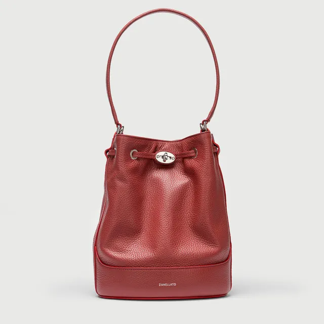 Zanellato Mondà® S borsa a mano rossa martellata