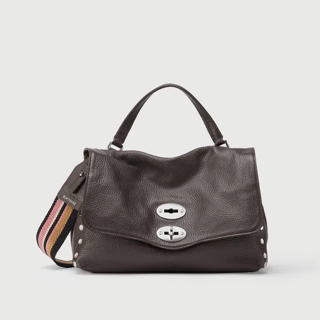 Zanellato Postina® S in Brown Dolce Amaro borsa in pelle martellata