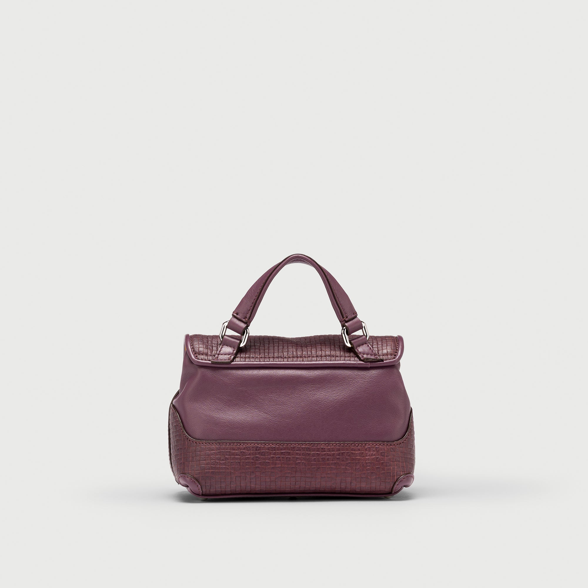Zanellato Postina® Baby in Red Chianti borsa in pelle stampata