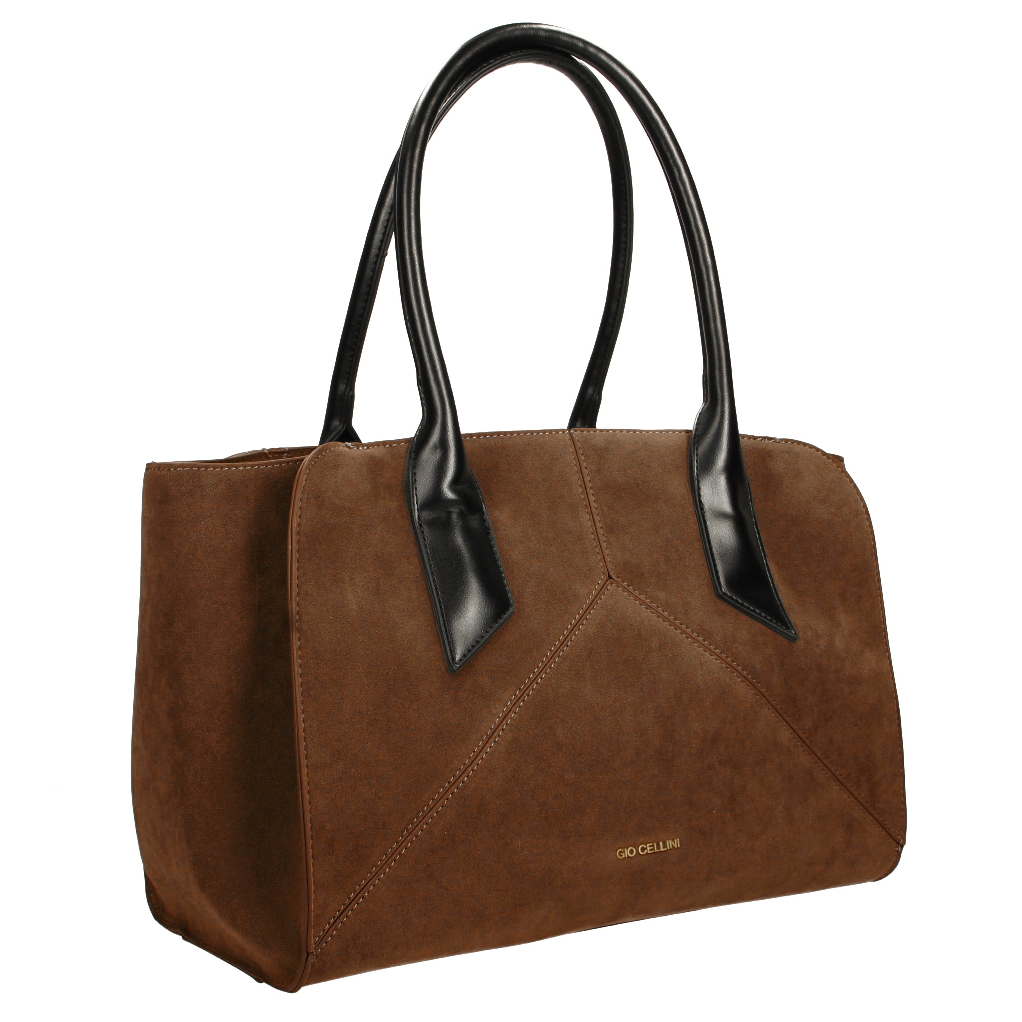 Gio Cellini BORSE maxi bag marrone 35x28x10 cm in ecocamoscio