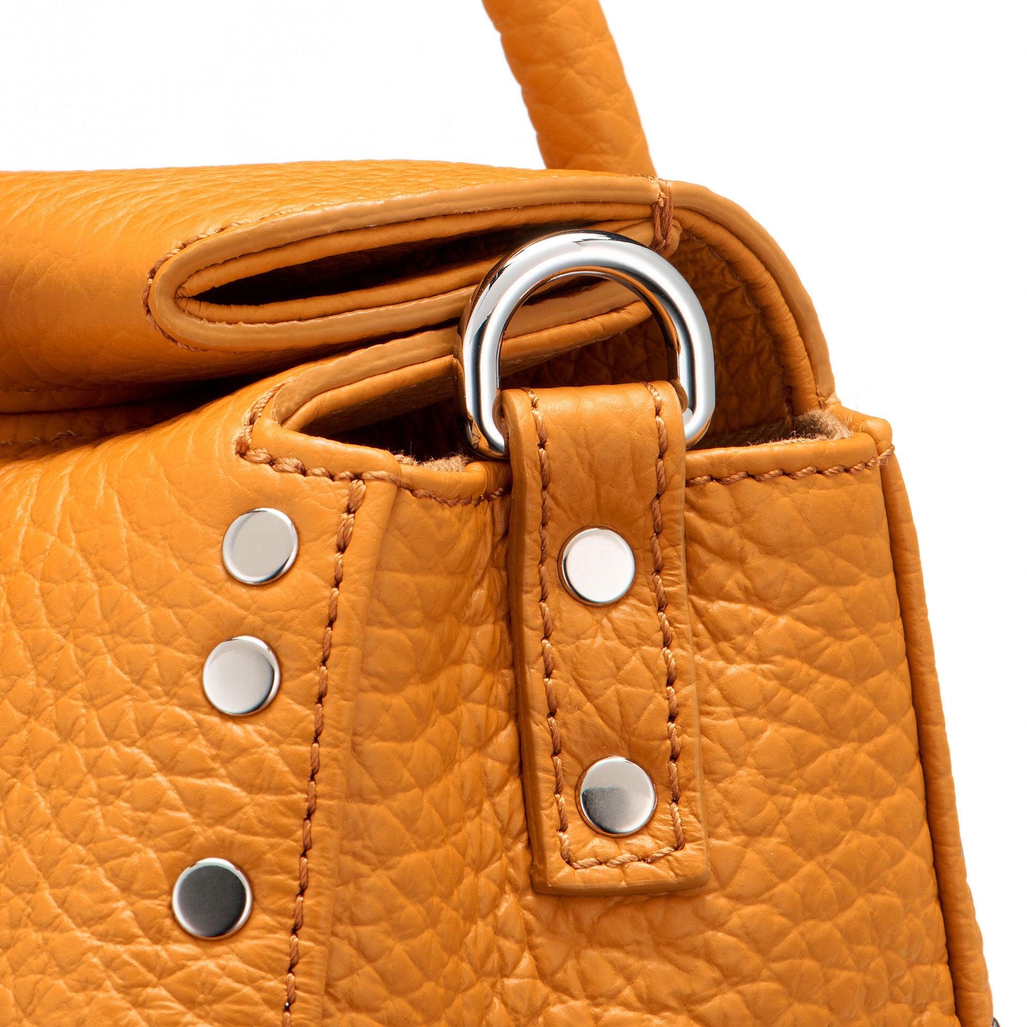 Zanellato Dotta® Baby borsa a mano arancione pelle martellata