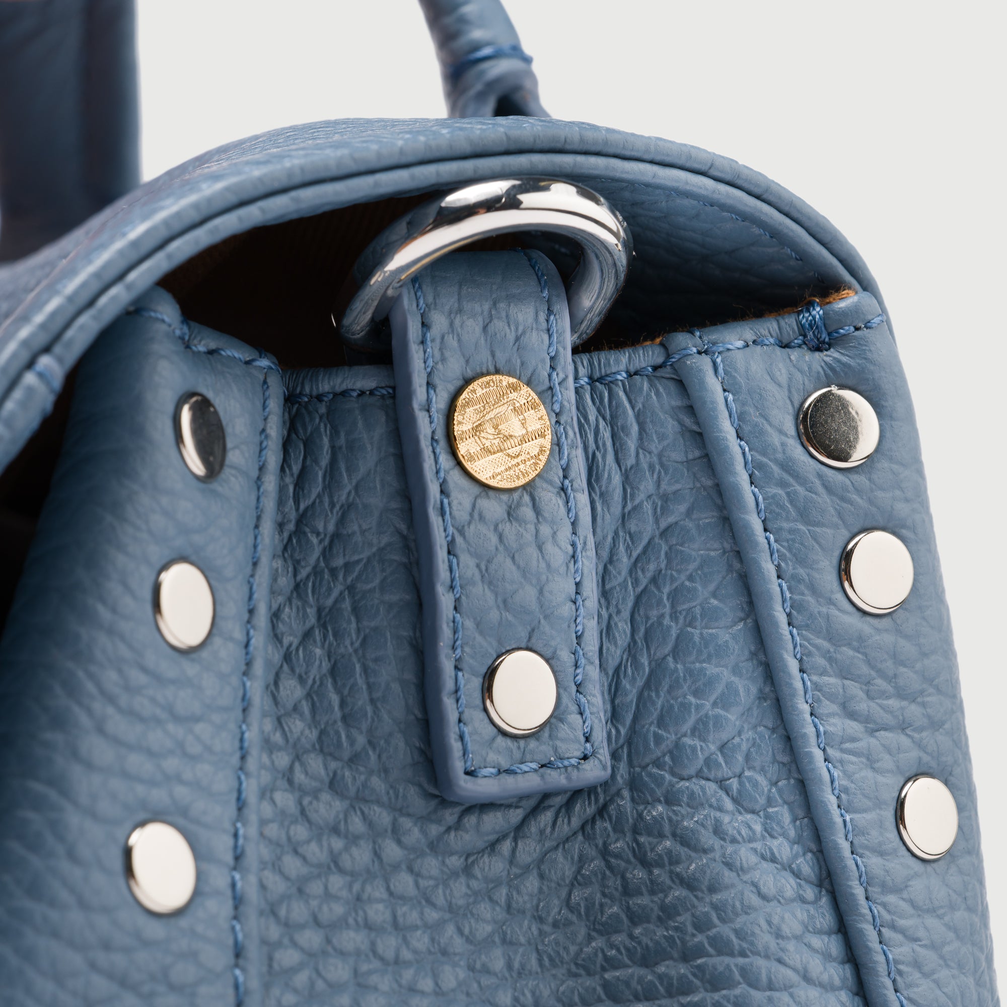 Zanellato Postina® BABY borsa blu Sambuco Notturno in pelle martellata