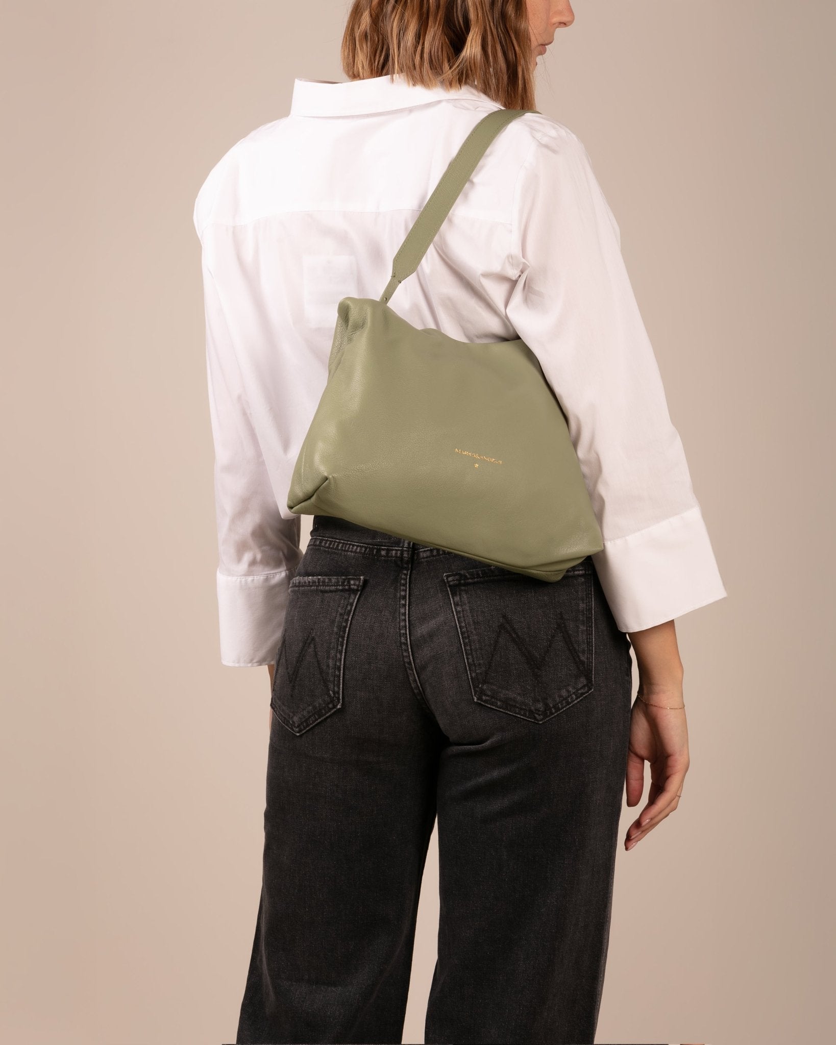 Marks&Angels Borse a Tracolla Michela Olive borsa a tracolla pelle liscia
