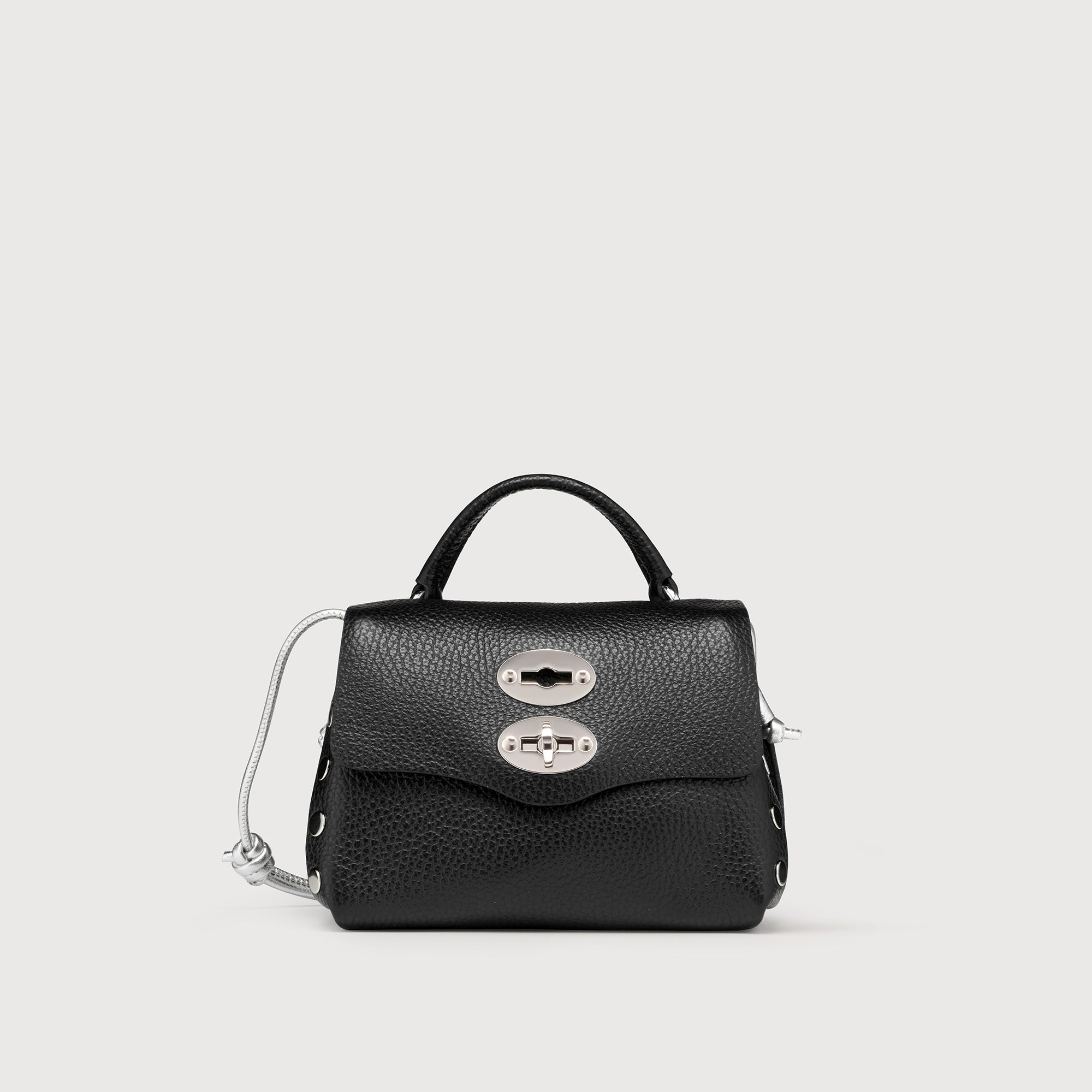 Zanellato Postina® SBABY borsa nera Nero in pelle laminata