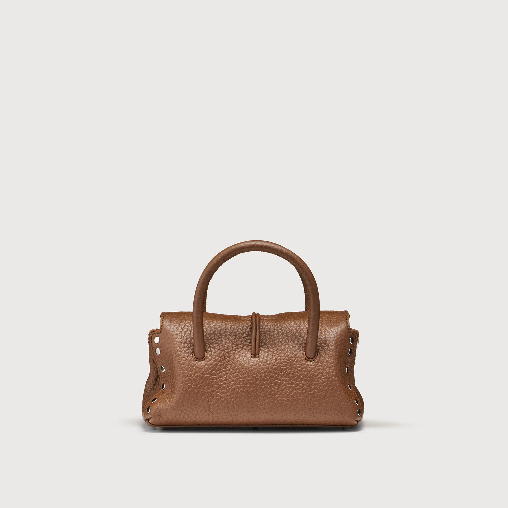Zanellato Dotta® Baby borsa marrone in pelle martellata
