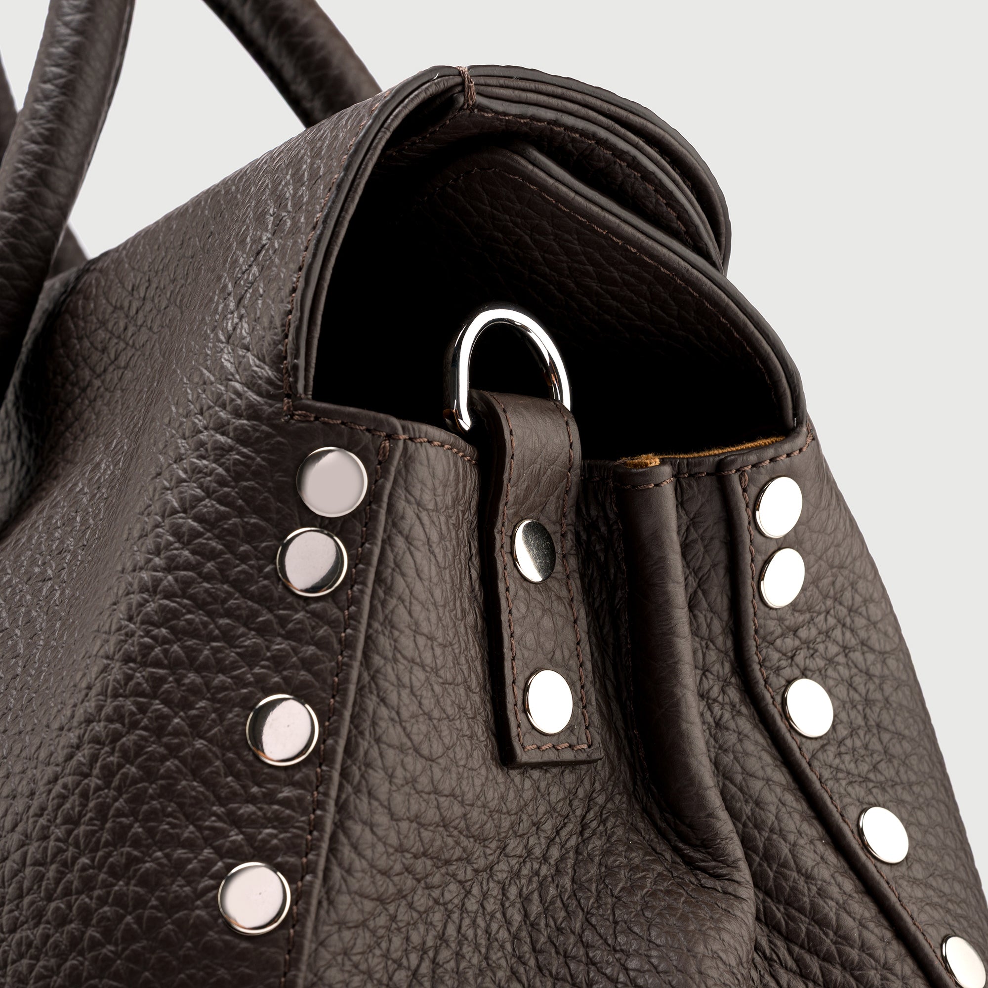 Zanellato Dotta® XL borsa marrone in pelle martellata