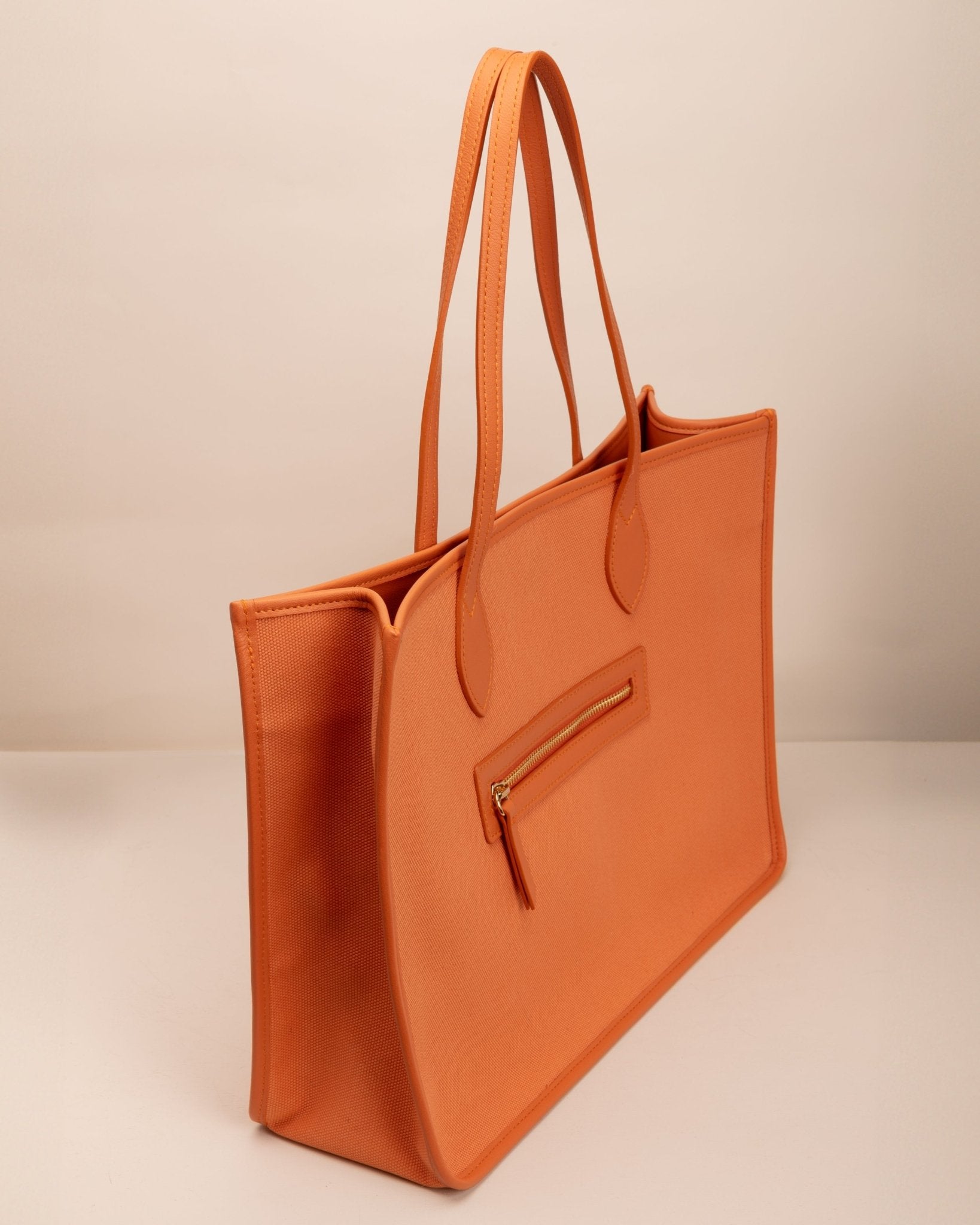 Marks&Angels Borse a Spalla Giusy Canvas Arancio shopper canvas con tasca