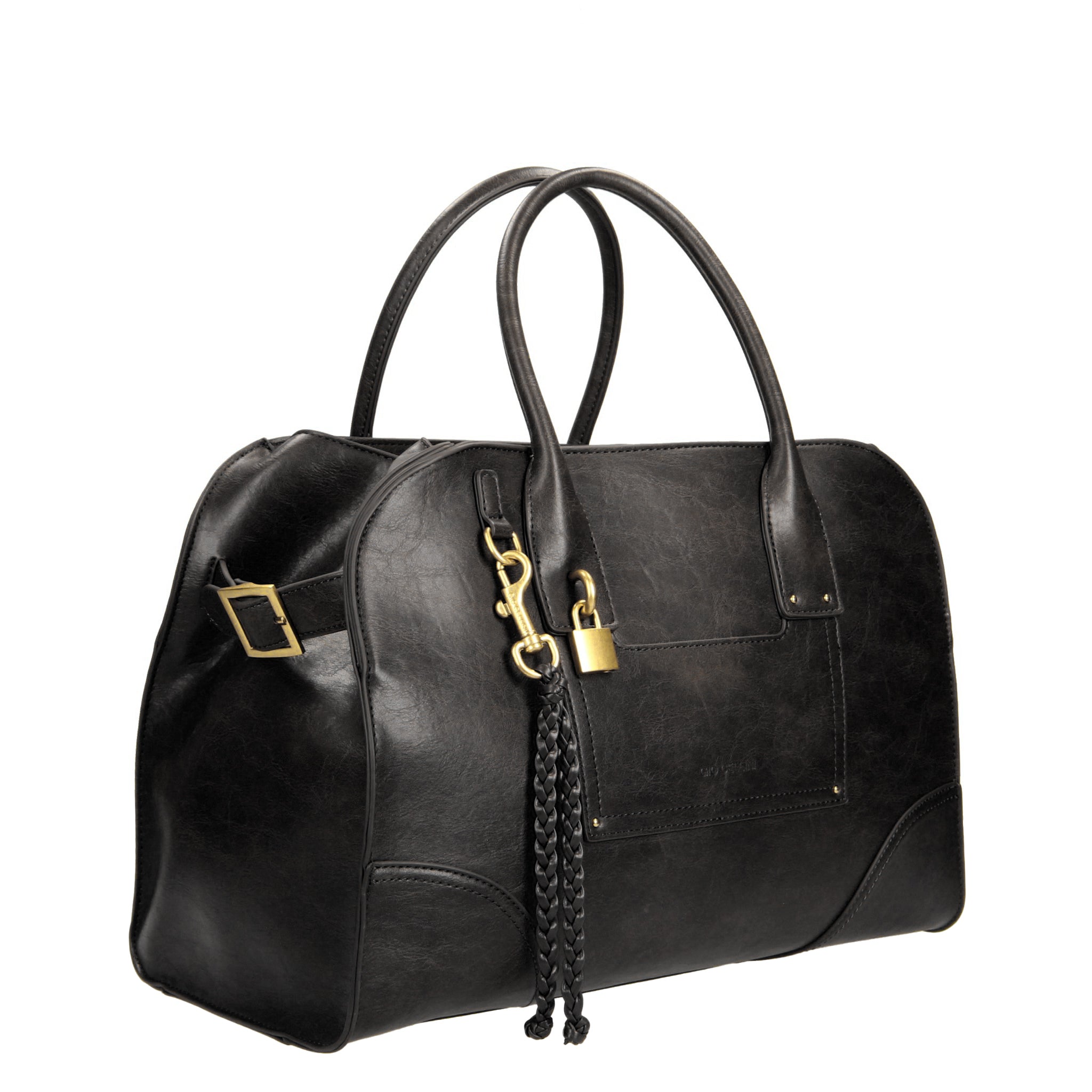 Gio Cellini BORSE Maxi Bag borsa Nero in ecopelle vintage