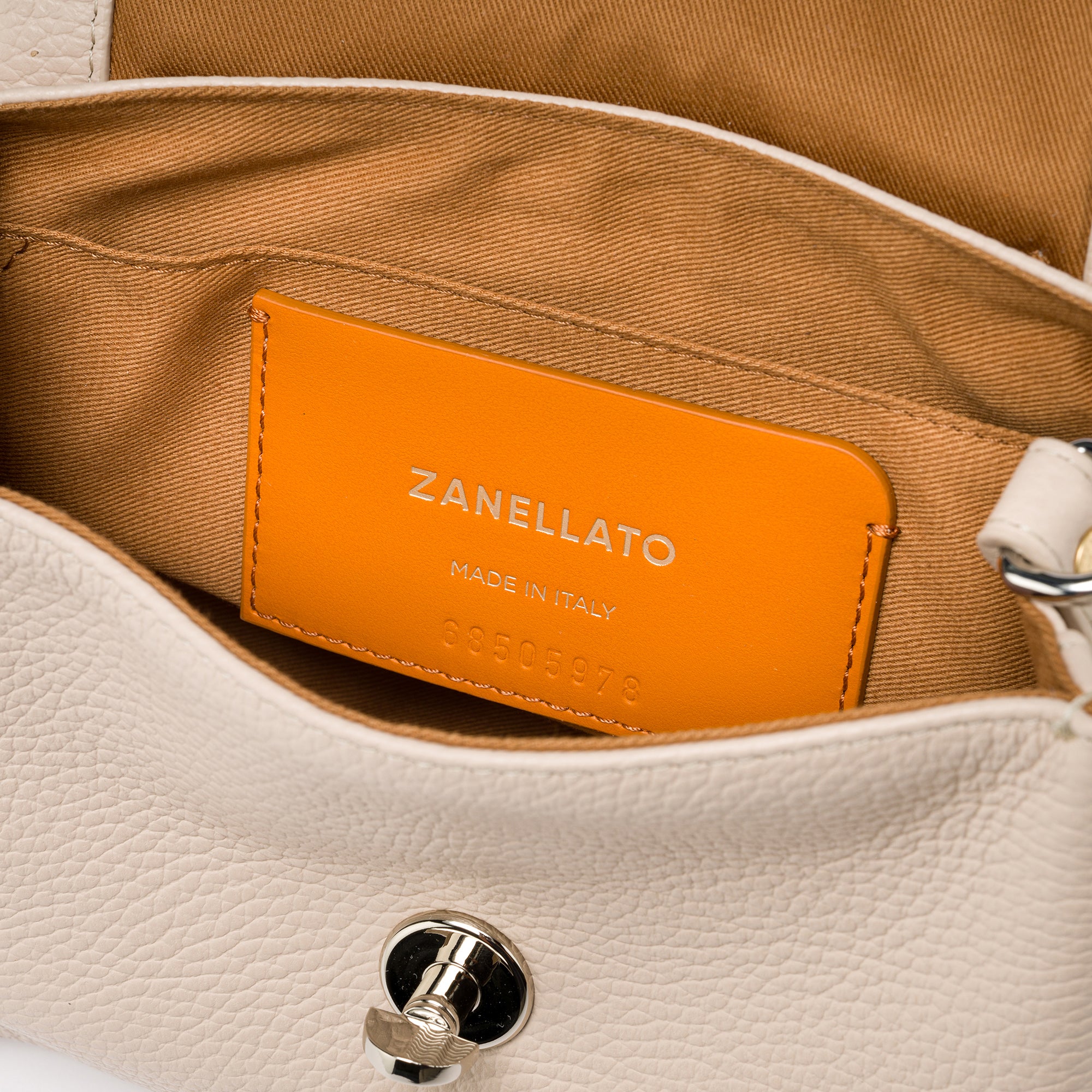 Zanellato Postina® Baby borsa bianca in pelle martellata
