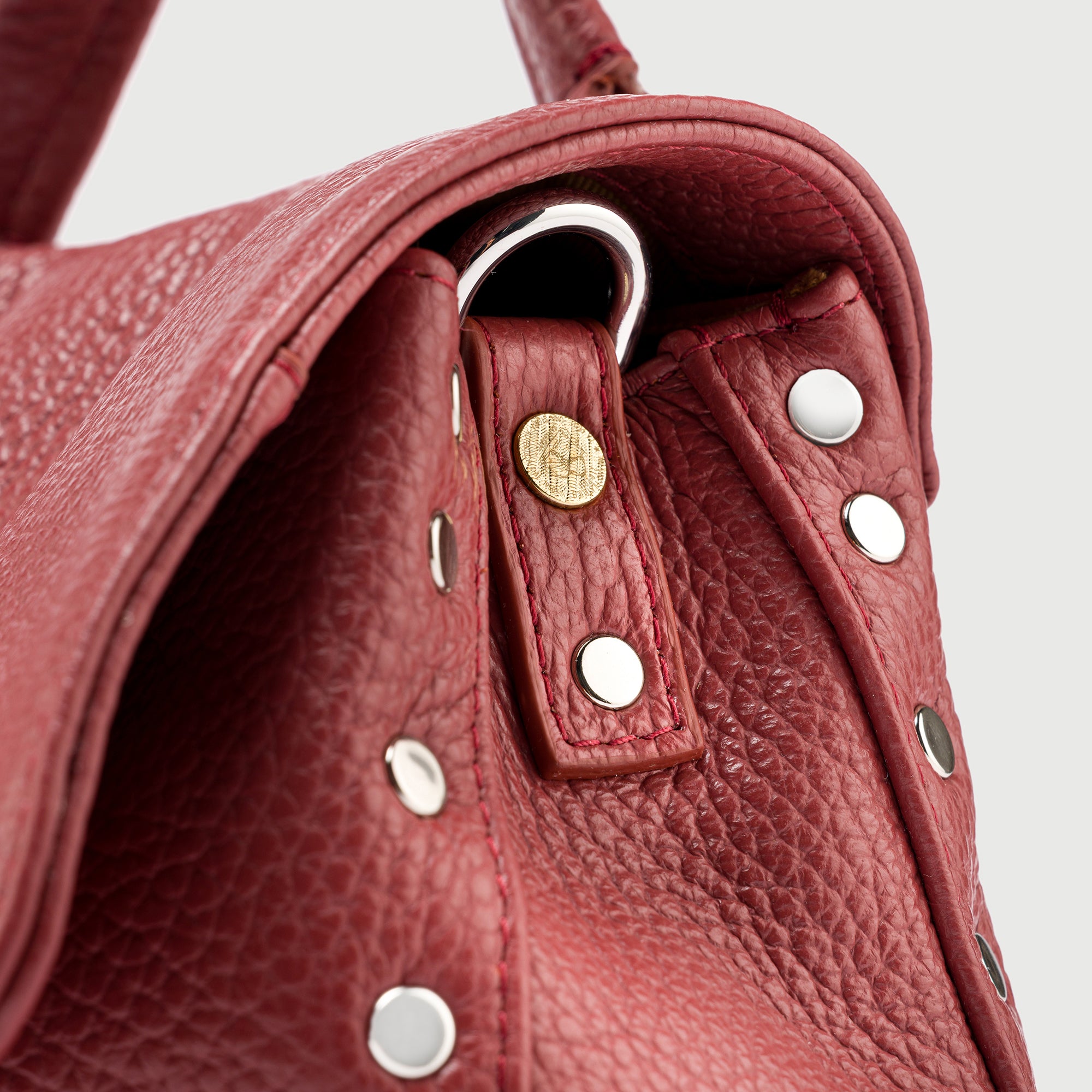 Zanellato Postina® Baby in Red Radicchio di Treviso borsa in pelle martellata