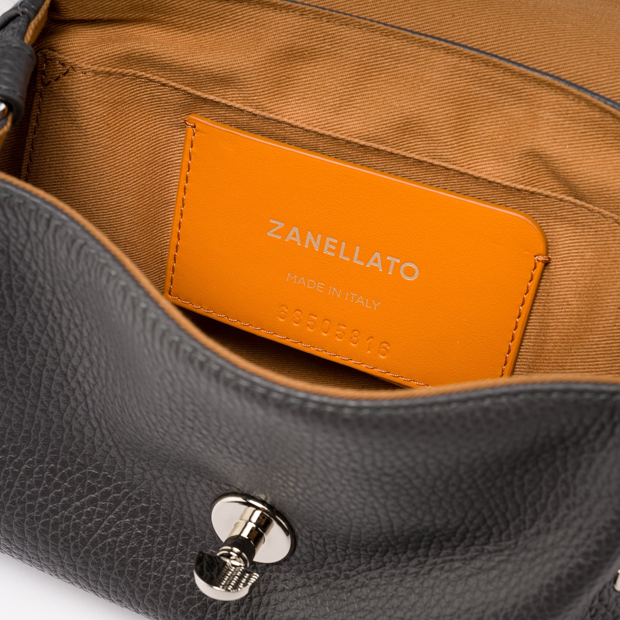 Zanellato Postina® Baby borsa grigia in pelle martellata