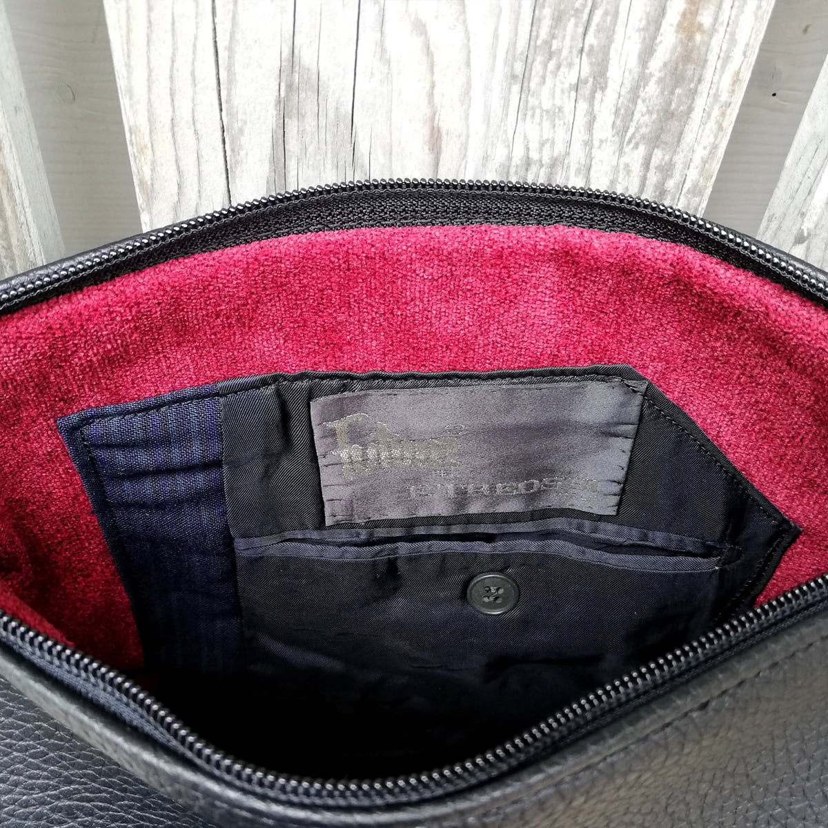 Ricicli Design Borse Borsa TAKA nera a tracolla con pattina intercambiabile