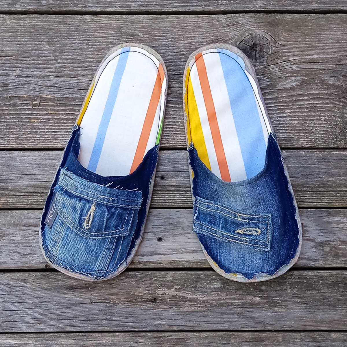 Ricicli Design Accessori Ciabatte tg.39-41 n°03 ciabatte M jeans