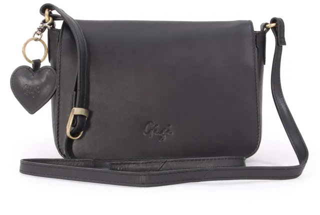 Gigi Othello Collection 14578 borsa a tracolla piccola nera in pelle