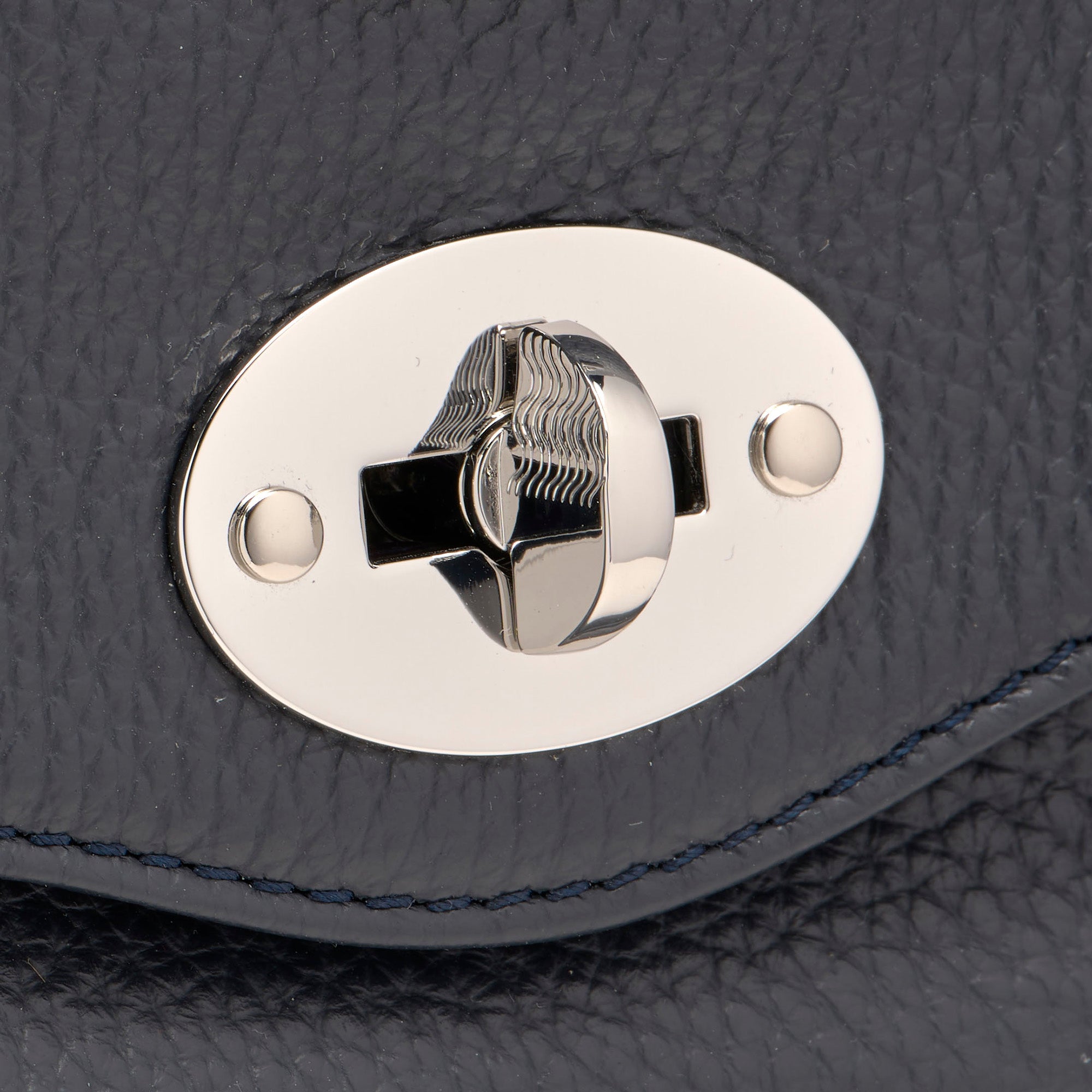 Zanellato Postina® borsa S blu navy in pelle martellata