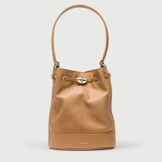 Zanellato Mondà® Small borsa S Brown Cantucci in pelle martellata