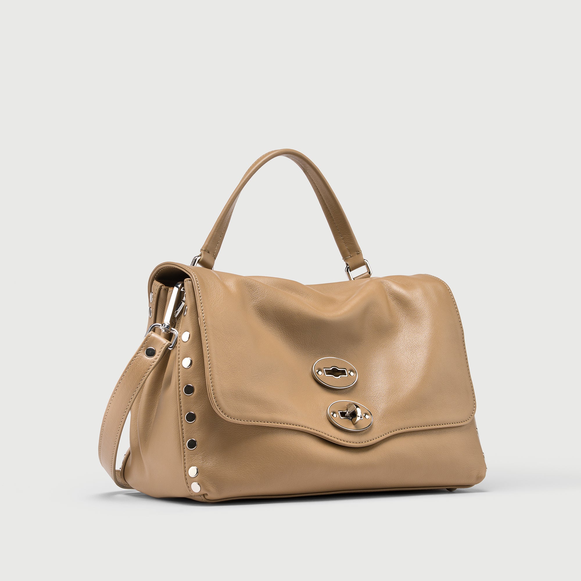 Zanellato Postina® borsa S grigia in pelle liscia