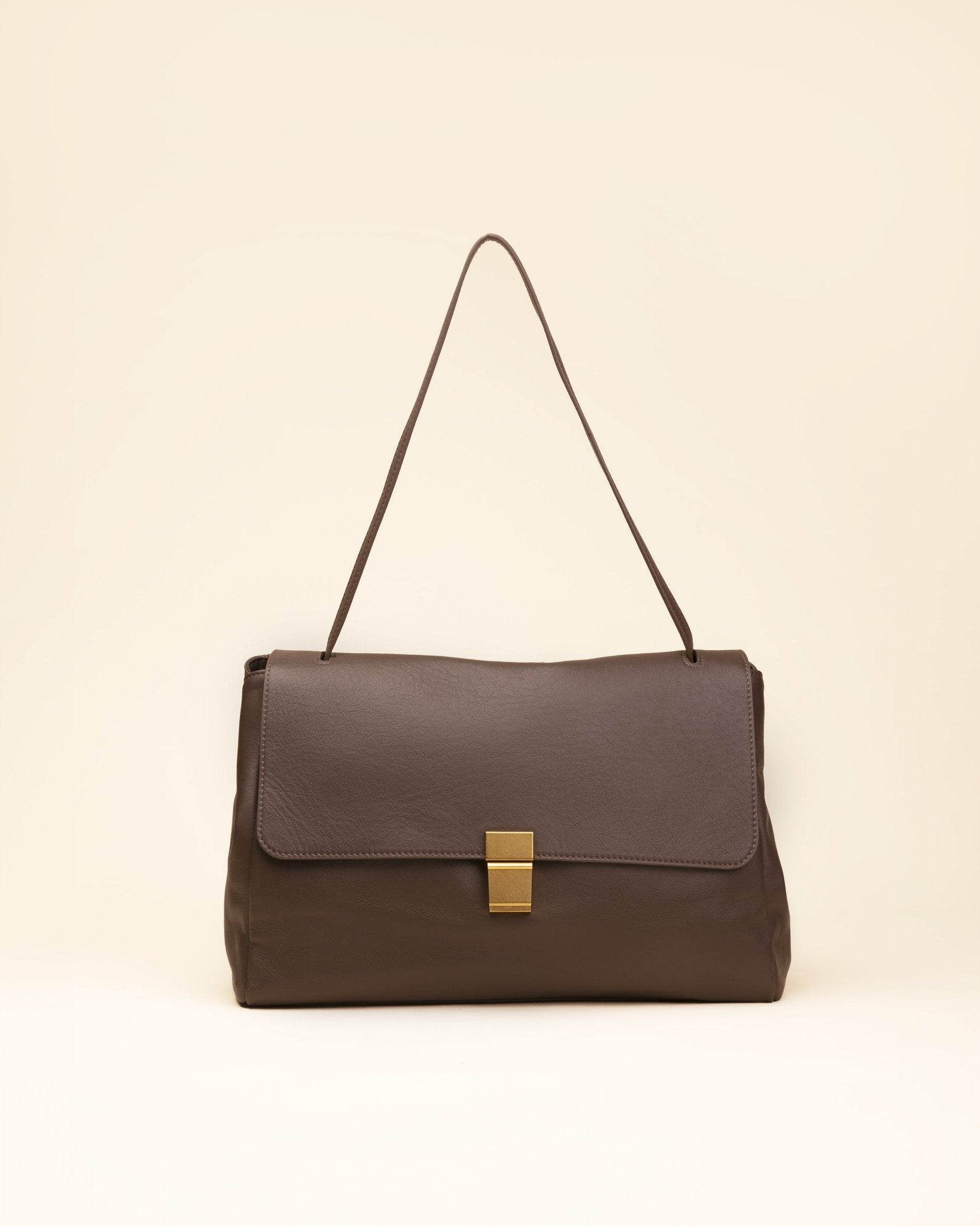 Marks&Angels Niki Castagno borsa a spalla in pelle