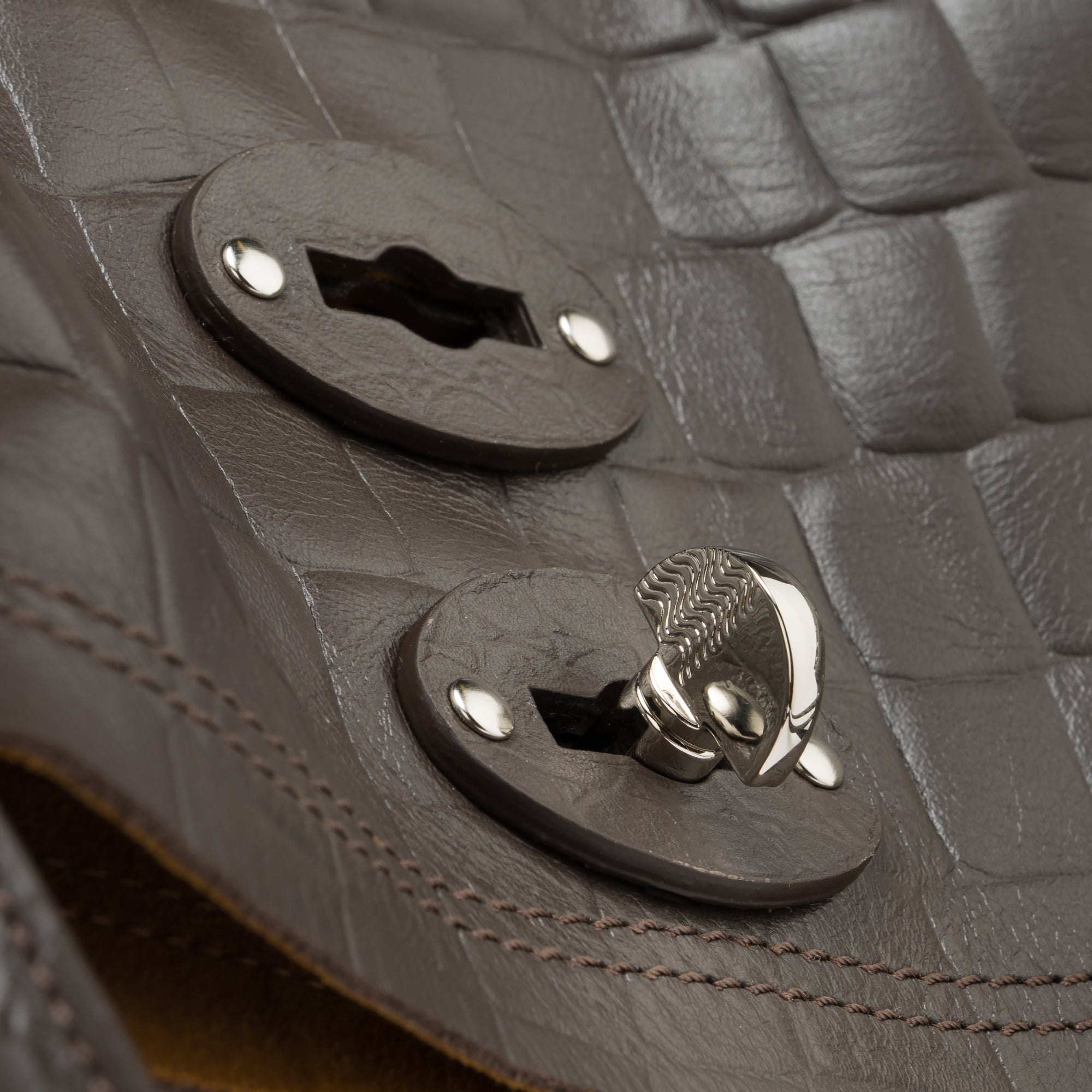 Zanellato A' Spasso® M borsa tote marrone Espresso in pelle stampata