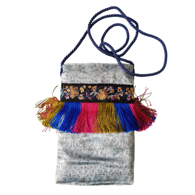 Borseggi Tibetane – le tracolla Tibetana frange 08.a borsa a tracolla