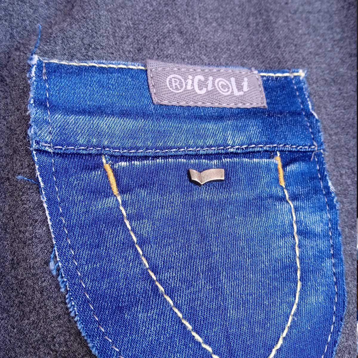 Ricicli Design Abbigliamento Gilet double face n°06 Tg.L reversibile