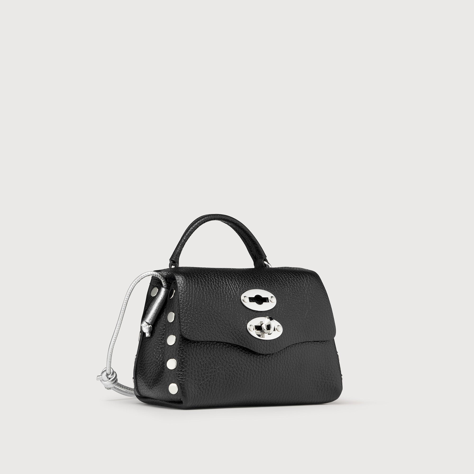 Zanellato Postina® SBABY borsa nera Nero in pelle laminata