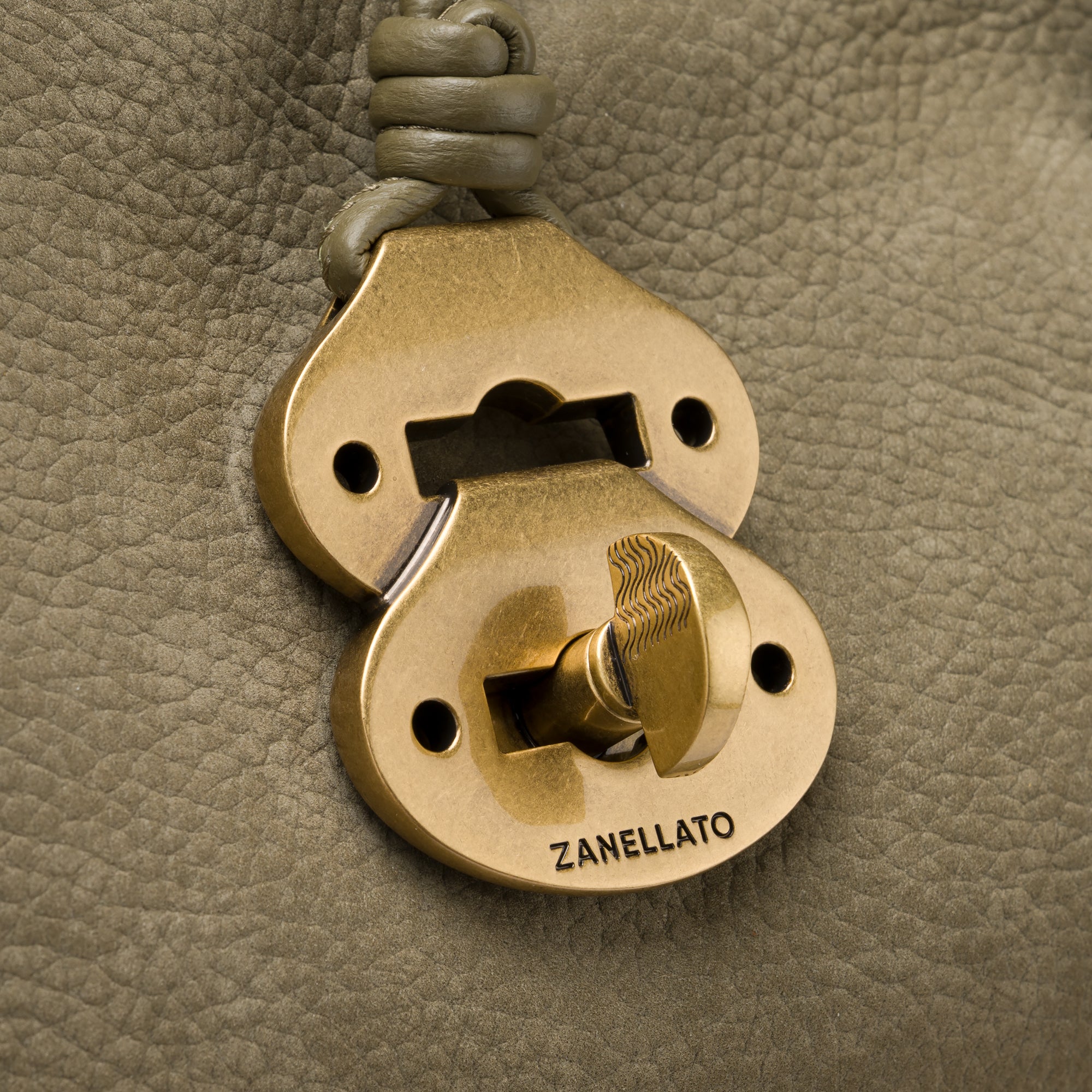 Zanellato Dotta® S borsa verde in pelle nabuk