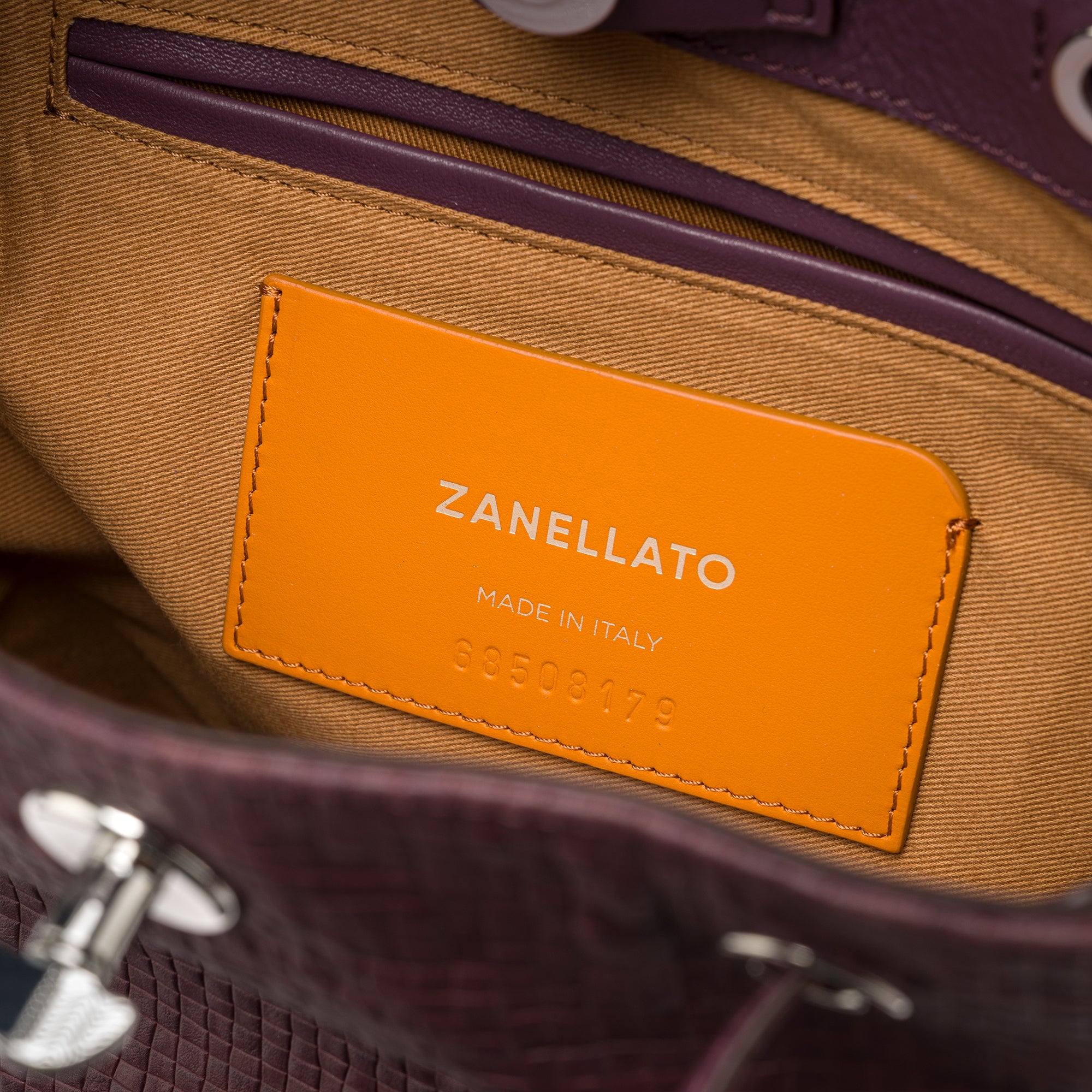 Zanellato Mondà® S borsa rossa in pelle stampata intreccio