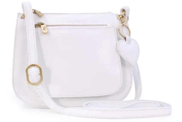 Gigi Othello Collection 9975 borsa a tracolla bianca in pelle
