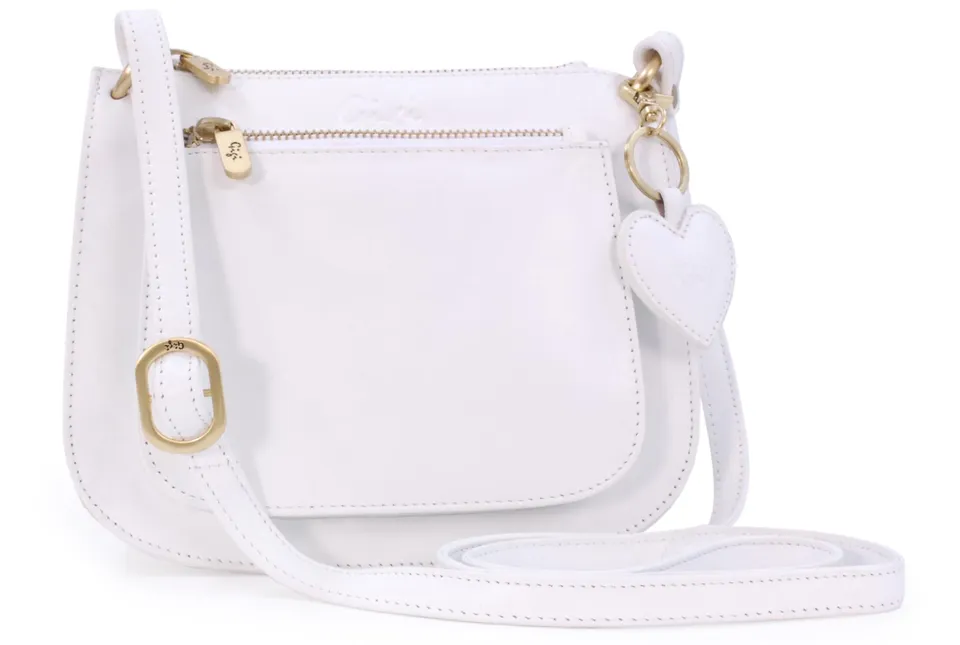 Gigi Othello Collection 9975 borsa a tracolla bianca in pelle