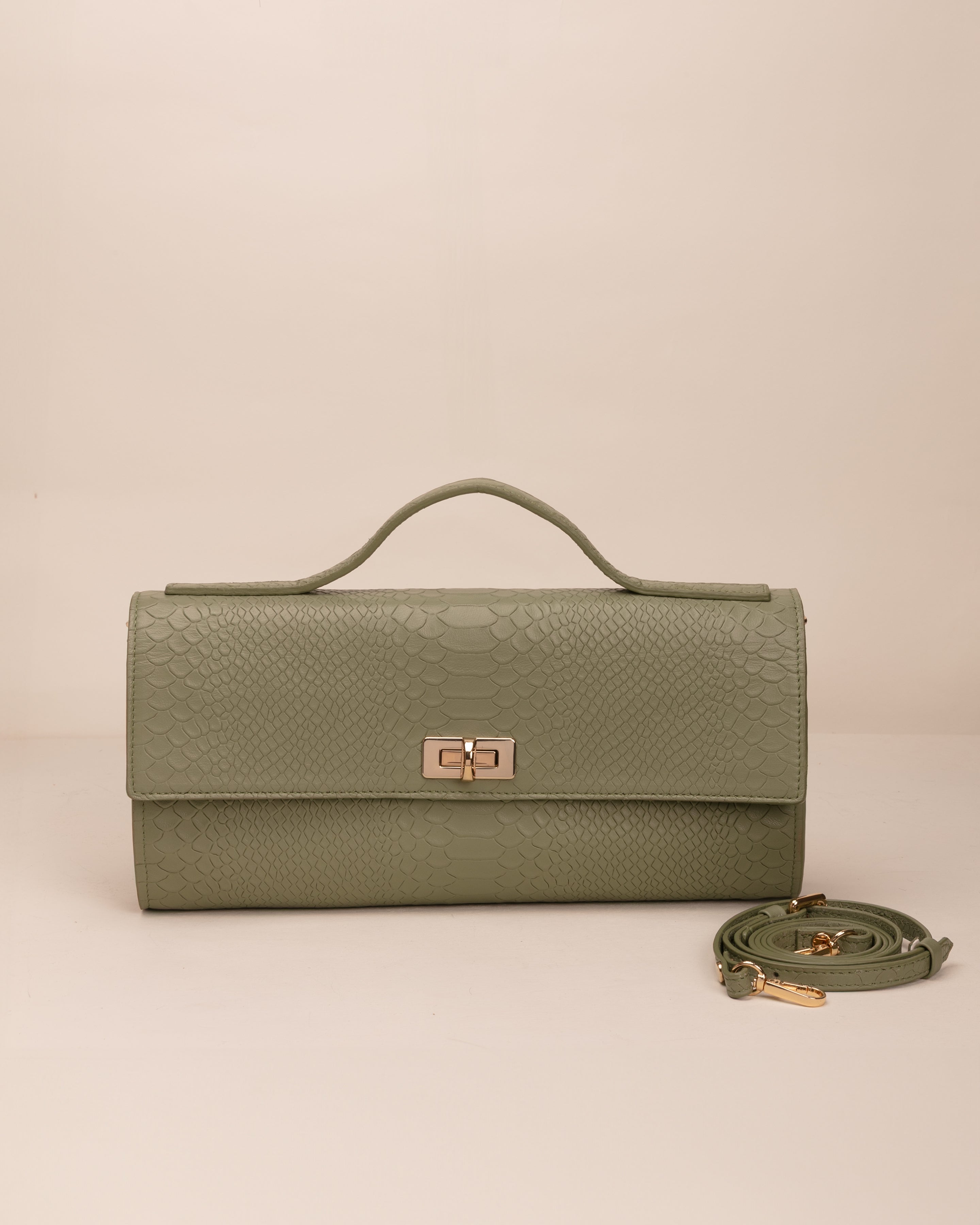 Marks&Angels Borse a Mano Monni Olive borsa a mano in pelle