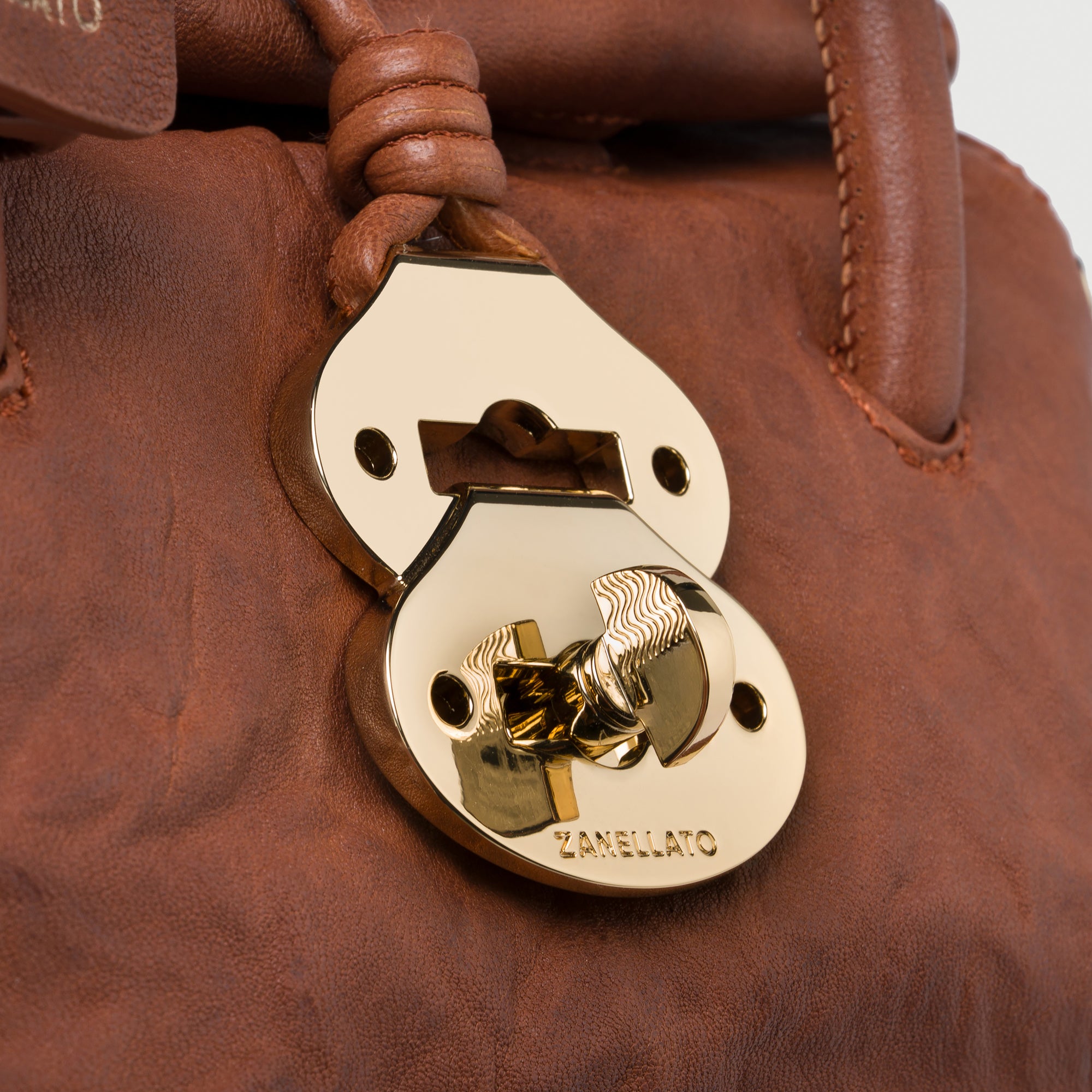 Zanellato Dotta® BABY borsa marrone pelle stropicciata