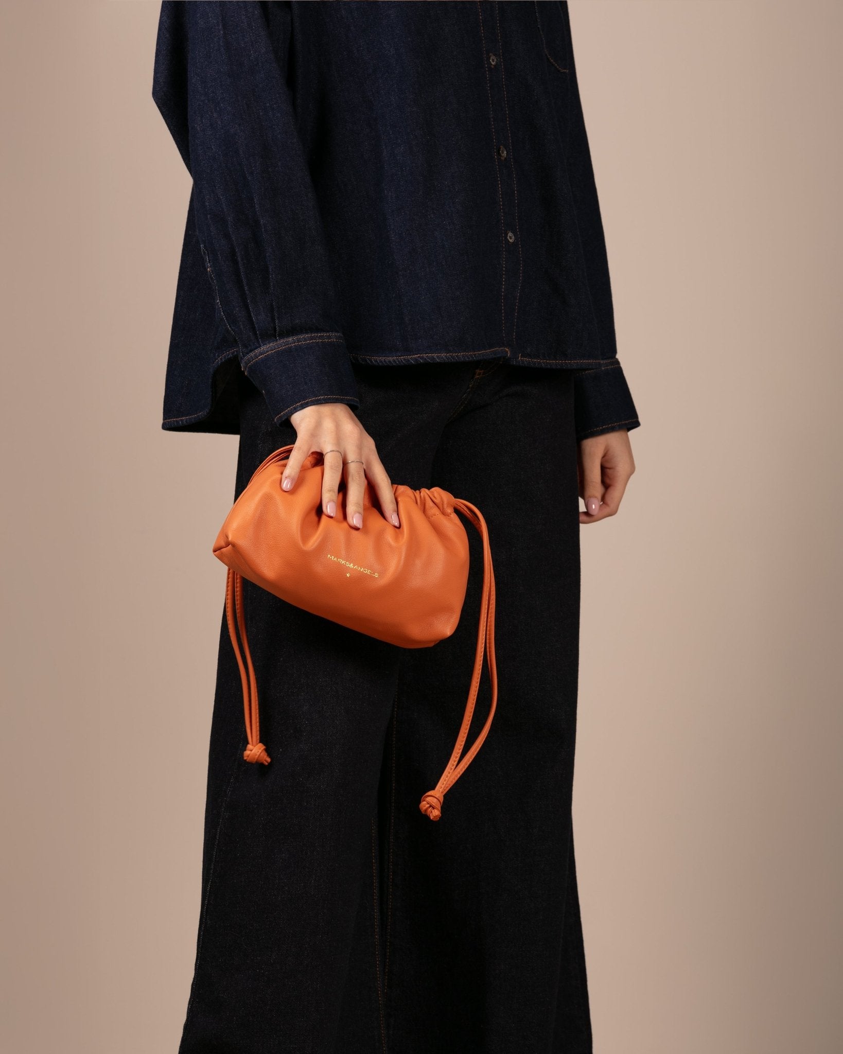 Marks&Angels Pochette Mini Cri New pochette arancio in pelle