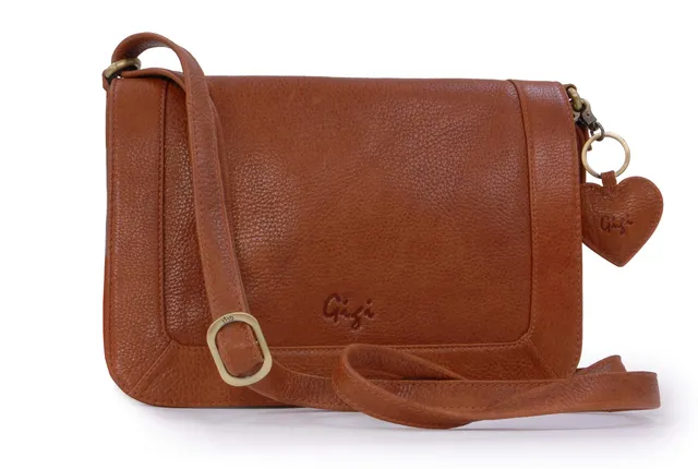 Gigi Giovanna Collection 8948AG borsa a tracolla marrone chiaro in pelle