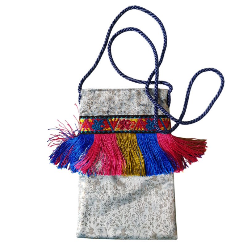 Borseggi Tibetane Tibetana frange 08.b borsa a tracolla