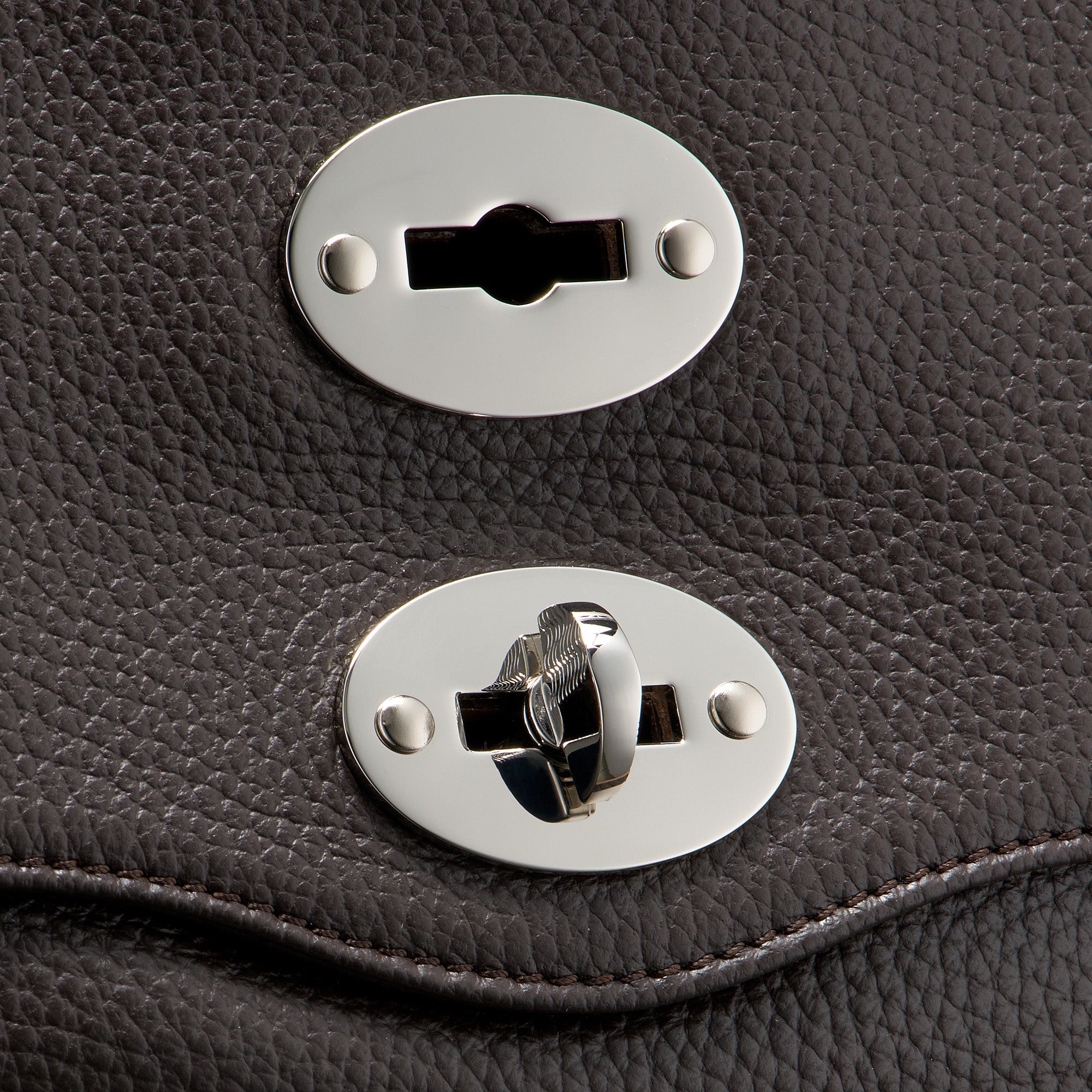 Zanellato Postina® S borsa a mano Brown Dolce Amaro in pelle martellata